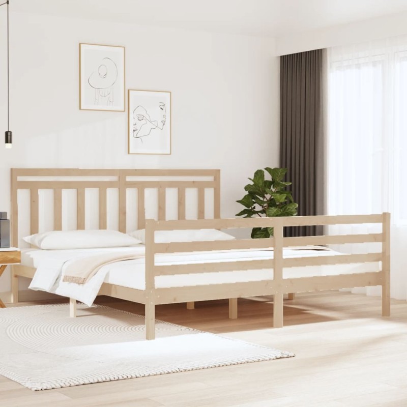 vidaXL Estructura de cama madera maciza 180x200 cm vidaXL Estructura de cama madera maciza 180x200 cm