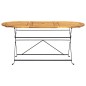 vidaXL Mesa de jardín madera maciza de acacia ovalada 160x85x74 cm vidaXL Mesa de jardín madera maciza de acacia ovalada 160x85x74 cm