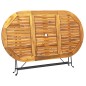 vidaXL Mesa de jardín madera maciza de acacia ovalada 160x85x74 cm vidaXL Mesa de jardín madera maciza de acacia ovalada 160x85x74 cm