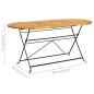 vidaXL Mesa de jardín madera maciza de acacia ovalada 160x85x74 cm vidaXL Mesa de jardín madera maciza de acacia ovalada 160x85x74 cm