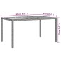 vidaXL Mesa de jardín madera acacia ratán sintético negro 150x90x75 cm