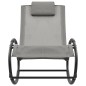 vidaXL Tumbona con almohada acero y textilene gris vidaXL Tumbona con almohada acero y textilene gris