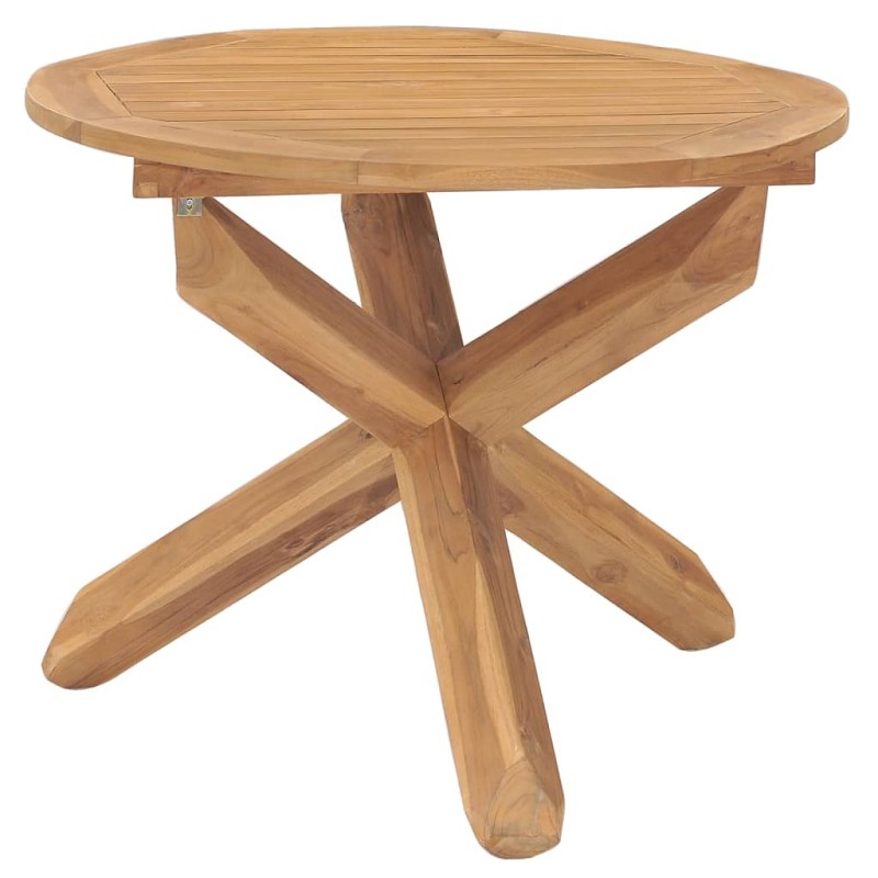vidaXL Mesa de comedor de jardín madera maciza de teca Ø90x75 cm vidaXL Mesa de comedor de jardín madera maciza de teca Ø90x75 cm