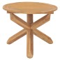 vidaXL Mesa de comedor de jardín madera maciza de teca Ø90x75 cm vidaXL Mesa de comedor de jardín madera maciza de teca Ø90x75 cm