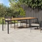 vidaXL Mesa de jardín de ratán sintético negro 250x100x75 cm vidaXL Mesa de jardín de ratán sintético negro 250x100x75 cm
