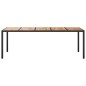 vidaXL Mesa de jardín de ratán sintético negro 250x100x75 cm vidaXL Mesa de jardín de ratán sintético negro 250x100x75 cm