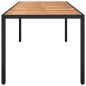 vidaXL Mesa de jardín de ratán sintético negro 250x100x75 cm vidaXL Mesa de jardín de ratán sintético negro 250x100x75 cm