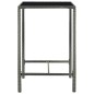 vidaXL Mesa alta de jardín ratán sintético y vidrio gris 70x70x110 cm vidaXL Mesa alta de jardín ratán sintético y vidrio gris 70x70x110 cm