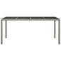vidaXL Mesa jardín vidrio templado ratán sintético gris 190x90x75 cm vidaXL Mesa jardín vidrio templado ratán sintético gris 190x90x75 cm