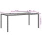 vidaXL Mesa de jardín madera acacia ratán sintético negra 190x90x75 cm