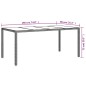 vidaXL Mesa jardín vidrio templado ratán sintético beige 190x90x75 cm