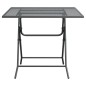 vidaXL Mesa de jardín malla metálica expandida antracita 80x80x72 cm vidaXL Mesa de jardín malla metálica expandida antracita 80x80x72 cm