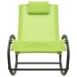 vidaXL Tumbona con almohada acero y textilene verde vidaXL Tumbona con almohada acero y textilene verde