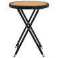 vidaXL Mesa de centro ratán sintético y madera maciza de acacia 60 cm vidaXL Mesa de centro ratán sintético y madera maciza de acacia 60 cm