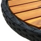 vidaXL Mesa de centro ratán sintético y madera maciza de acacia 60 cm vidaXL Mesa de centro ratán sintético y madera maciza de acacia 60 cm