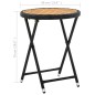 vidaXL Mesa de centro ratán sintético y madera maciza de acacia 60 cm vidaXL Mesa de centro ratán sintético y madera maciza de acacia 60 cm