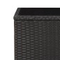 vidaXL Mesita de ratán sintético negro y superficie de vidrio templado vidaXL Mesita de ratán sintético negro y superficie de vidrio templado