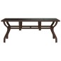 vidaXL Mesa de jardín acero y vidrio marrón y negro 180x80x70 cm vidaXL Mesa de jardín acero y vidrio marrón y negro 180x80x70 cm