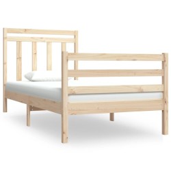 vidaXL Estructura de cama madera maciza 75x190 cm