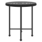 vidaXL Mesa de comedor de vidrio templado y acero negro Ø50 cm vidaXL Mesa de comedor de vidrio templado y acero negro Ø50 cm