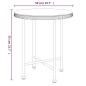 vidaXL Mesa de comedor de vidrio templado y acero negro Ø50 cm vidaXL Mesa de comedor de vidrio templado y acero negro Ø50 cm