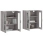 vidaXL Armarios de pared 2 uds madera de ingeniería gris Sonoma vidaXL Armarios de pared 2 uds madera de ingeniería gris Sonoma