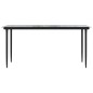 vidaXL Mesa comedor jardín acero y vidrio templado negro 160x80x74 cm