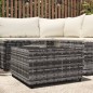 vidaXL Mesa de centro jardín cuadrada ratán sintético gris 50x50x30 cm vidaXL Mesa de centro jardín cuadrada ratán sintético gris 50x50x30 cm