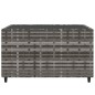 vidaXL Mesa de centro jardín cuadrada ratán sintético gris 50x50x30 cm vidaXL Mesa de centro jardín cuadrada ratán sintético gris 50x50x30 cm