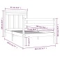vidaXL Estructura de cama madera maciza 75x190 cm vidaXL Estructura de cama madera maciza 75x190 cm