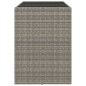 vidaXL Mesa alta bar con superficie vidrio ratán PE gris 145x80x110 cm vidaXL Mesa alta bar con superficie vidrio ratán PE gris 145x80x110 cm