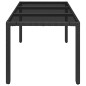 vidaXL Mesa de jardín superficie de vidrio ratán PE negro 150x90x75 cm vidaXL Mesa de jardín superficie de vidrio ratán PE negro 150x90x75 cm