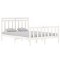 vidaXL Estructura cama madera maciza doble pequeña blanca 120x190 cm vidaXL Estructura cama madera maciza doble pequeña blanca 120x190 cm