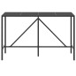 vidaXL Mesa alta bar ratán PE y superficie vidrio negro 180x70x110 cm vidaXL Mesa alta bar ratán PE y superficie vidrio negro 180x70x110 cm