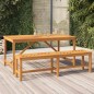 vidaXL Mesa de comedor de jardín madera maciza de acacia 150x90x74 cm vidaXL Mesa de comedor de jardín madera maciza de acacia 150x90x74 cm