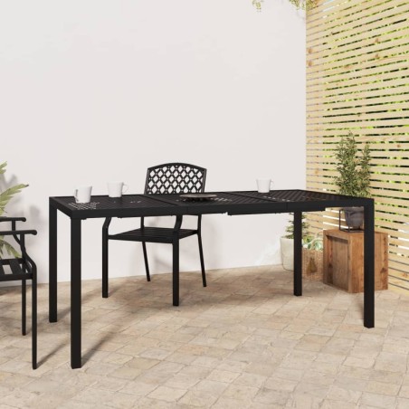 vidaXL Mesa de jardín de acero gris antracita 165x80x72 cm
