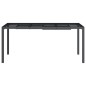 vidaXL Mesa de jardín de acero gris antracita 165x80x72 cm