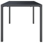 vidaXL Mesa de jardín de acero gris antracita 165x80x72 cm