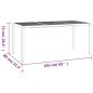 vidaXL Mesa de jardín de acero gris antracita 165x80x72 cm