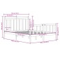 vidaXL Estructura cama madera maciza doble pequeña blanca 120x190 cm vidaXL Estructura cama madera maciza doble pequeña blanca 120x190 cm