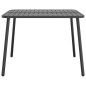 vidaXL Mesa de jardín de acero gris antracita 100x100x71 cm vidaXL Mesa de jardín de acero gris antracita 100x100x71 cm