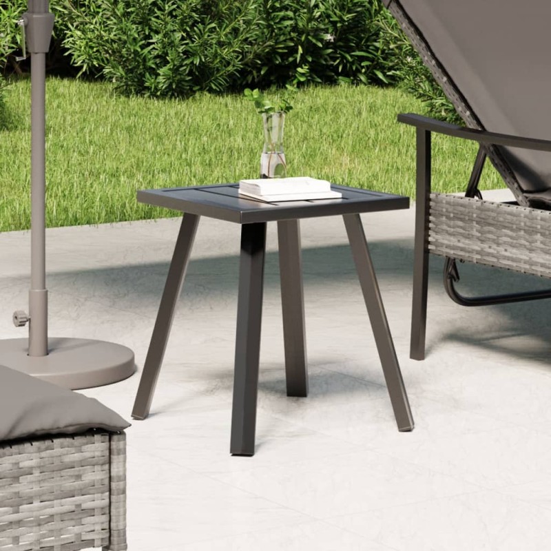 vidaXL Mesa de jardín de acero gris antracita 34x34x38 cm vidaXL Mesa de jardín de acero gris antracita 34x34x38 cm
