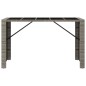 vidaXL Mesa alta bar con superficie vidrio ratán PE gris 185x80x110 cm vidaXL Mesa alta bar con superficie vidrio ratán PE gris 185x80x110 cm