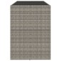 vidaXL Mesa alta bar con superficie vidrio ratán PE gris 185x80x110 cm vidaXL Mesa alta bar con superficie vidrio ratán PE gris 185x80x110 cm