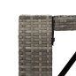 vidaXL Mesa alta bar con superficie vidrio ratán PE gris 185x80x110 cm vidaXL Mesa alta bar con superficie vidrio ratán PE gris 185x80x110 cm