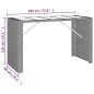 vidaXL Mesa alta bar con superficie vidrio ratán PE gris 185x80x110 cm vidaXL Mesa alta bar con superficie vidrio ratán PE gris 185x80x110 cm