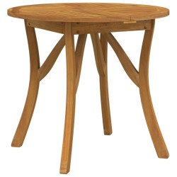 vidaXL Mesa de jardín madera maciza de acacia Ø85 cm