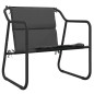 vidaXL Juego muebles de jardín 3 pzas y cojines acero gris antracita