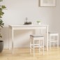 vidaXL Mesa de comedor madera maciza de pino blanca 110x55x75 cm vidaXL Mesa de comedor madera maciza de pino blanca 110x55x75 cm