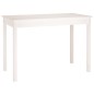 vidaXL Mesa de comedor madera maciza de pino blanca 110x55x75 cm vidaXL Mesa de comedor madera maciza de pino blanca 110x55x75 cm